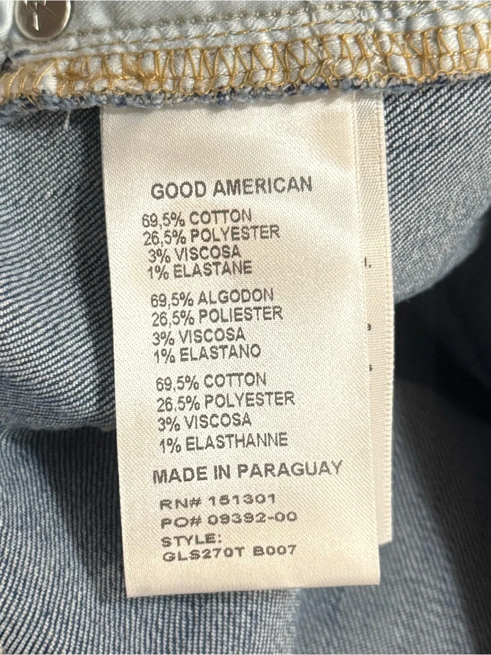 GOOD AMERICAN Good Legs High Rise Straight Stretch Jean